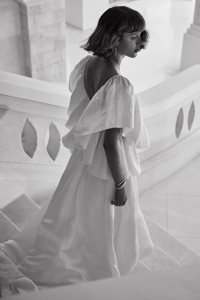V Neck Ruffle Dress