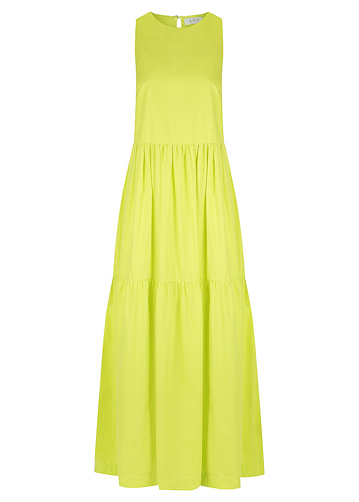 High Neck Tiered Maxi Dress