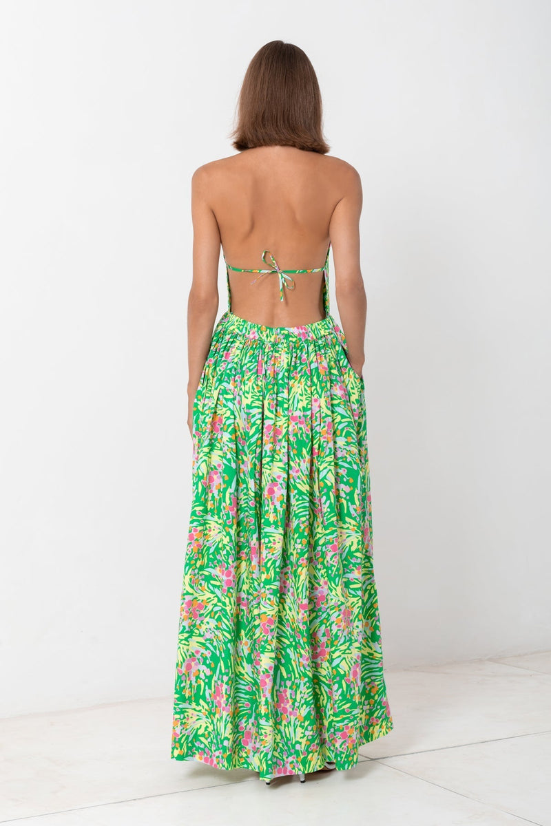 Open Back Maxi Dress