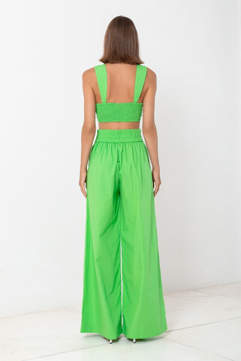 Pleated Wide Leg Pant