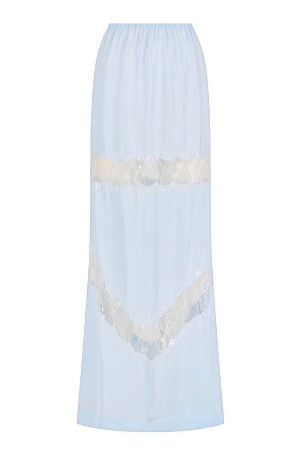 Lace Panel Maxi Skirt