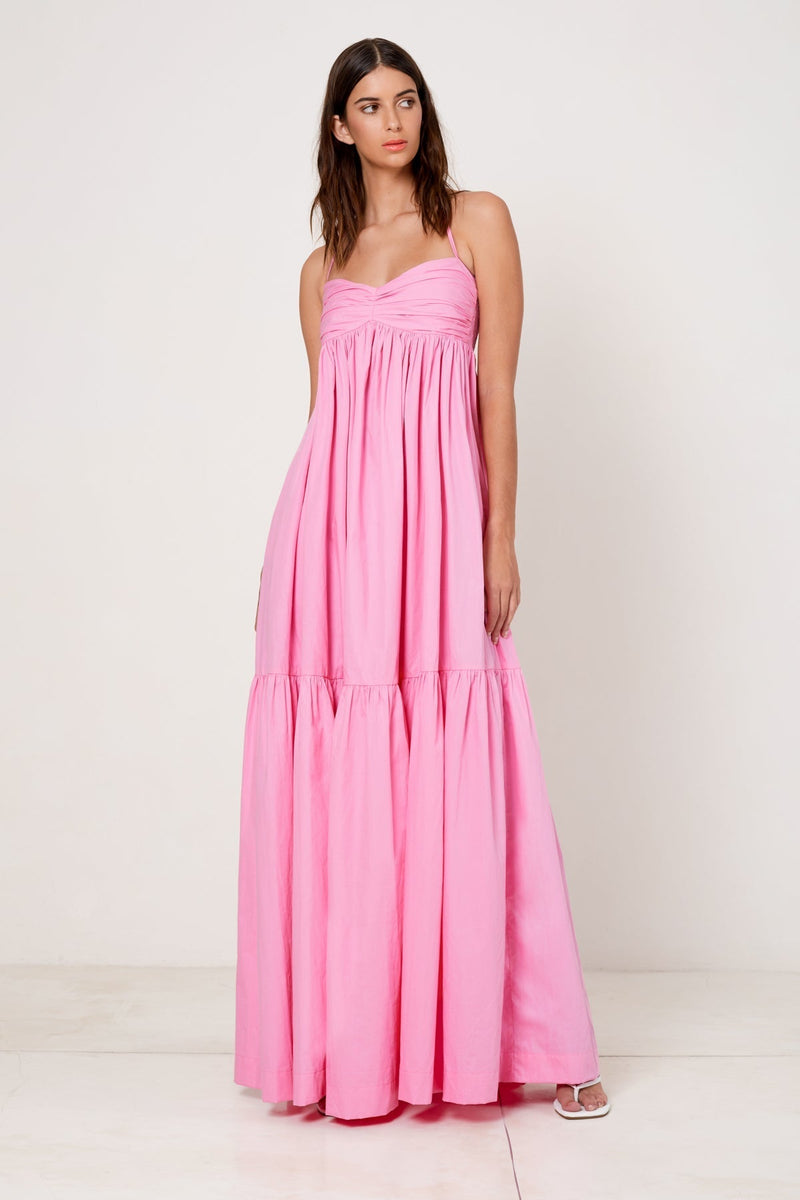 Sweetheart Tiered Maxi Dress