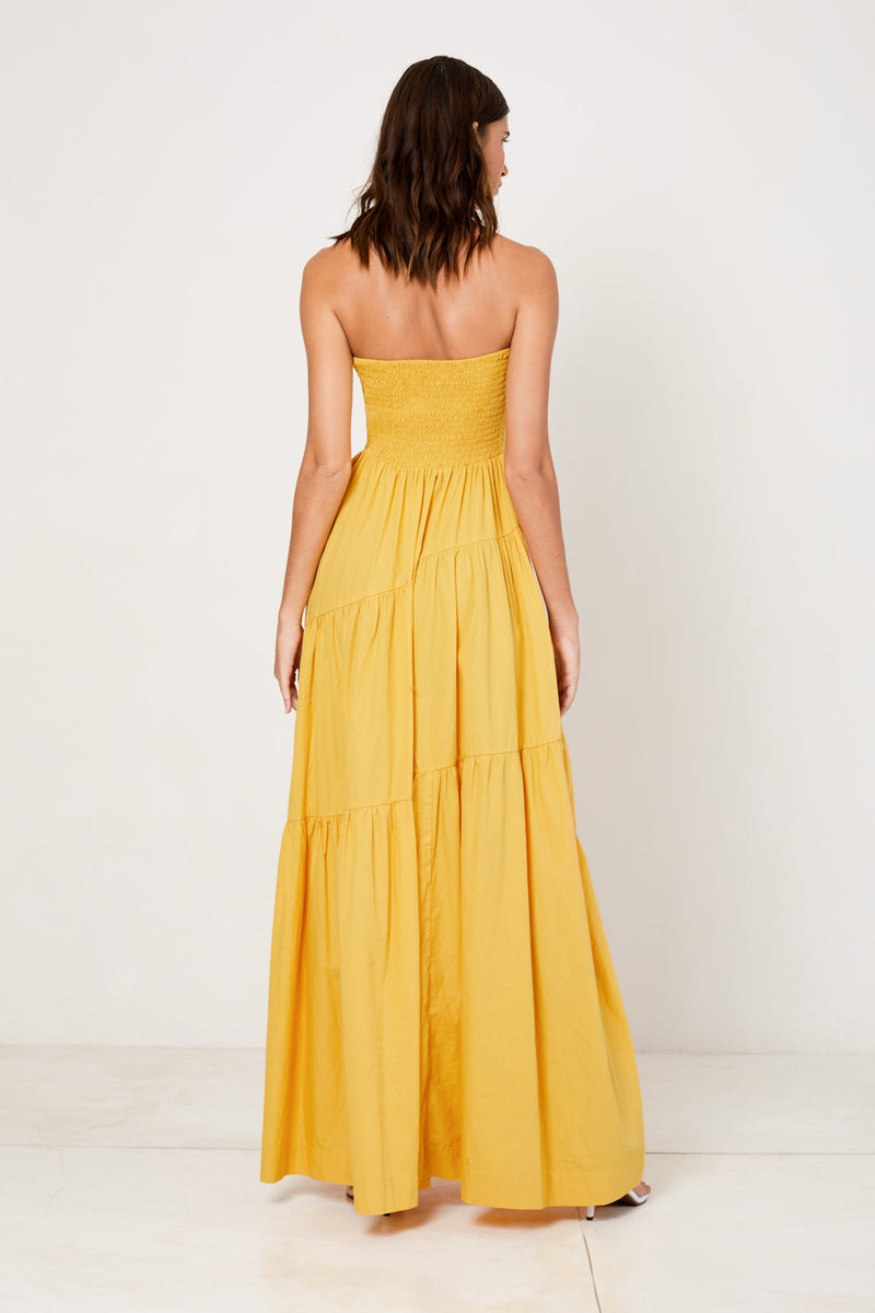 Tie Up Tiered Maxi Dress