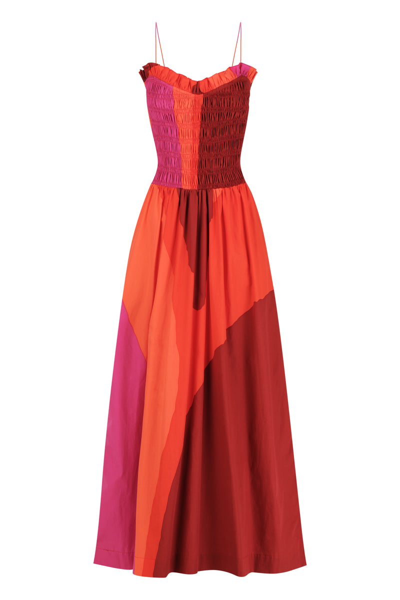 Ruffled Bodice Midi