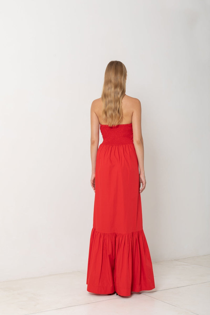 Crossover Halter Maxi Dress