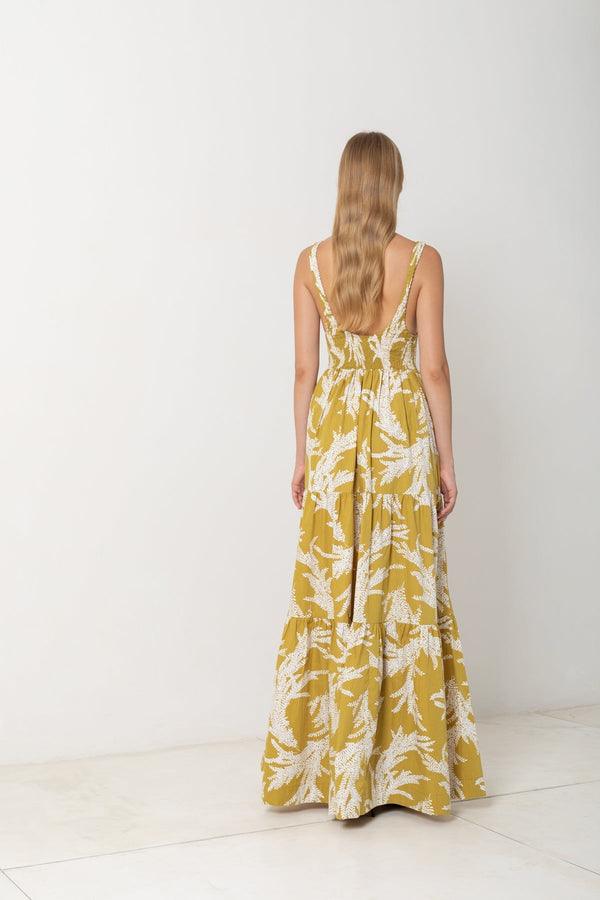 Low Back Shirred Maxi