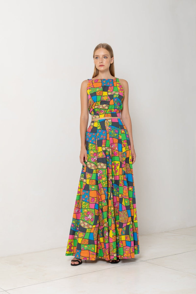 Panelled Maxi Skirt