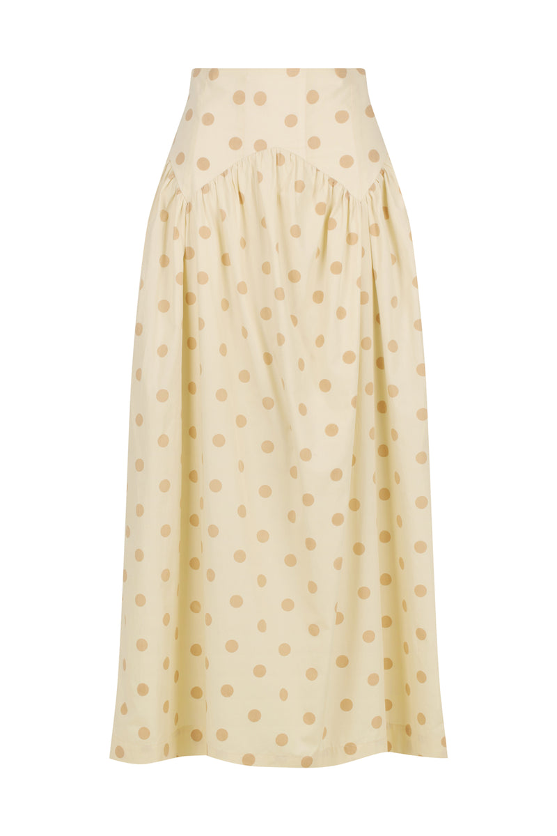 Framed Crop | Textured Waist Midi Skirt