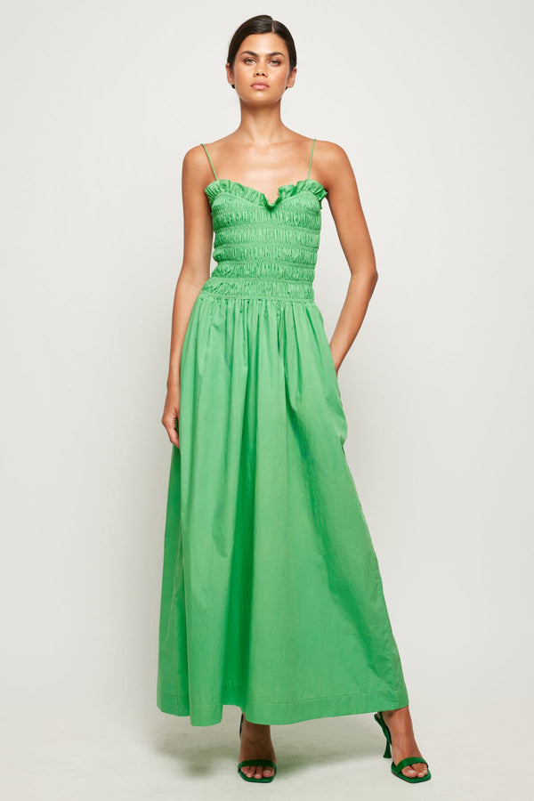 Ruffled Bodice Midi