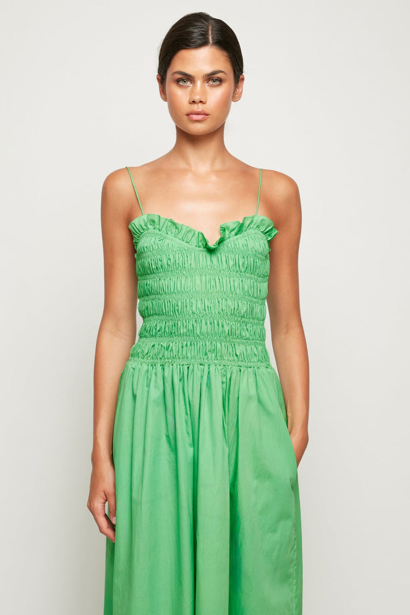 Ruffled Bodice Midi