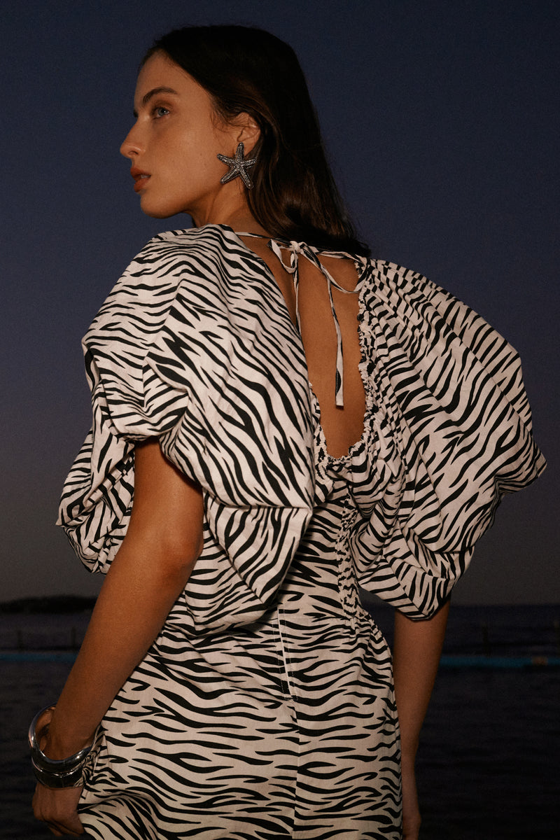 Exaggerated Puff Sleeve Mini