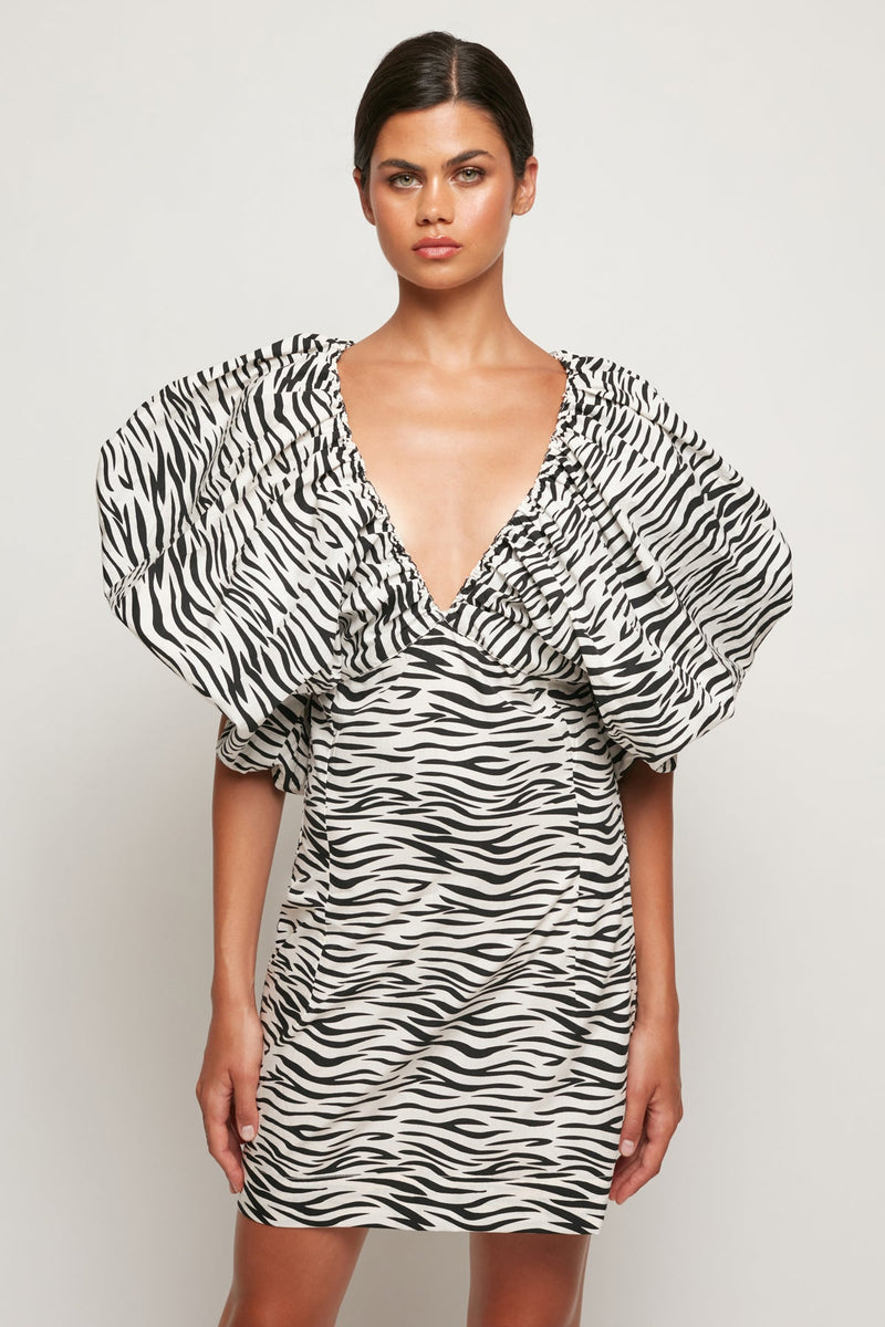 Exaggerated Puff Sleeve Mini