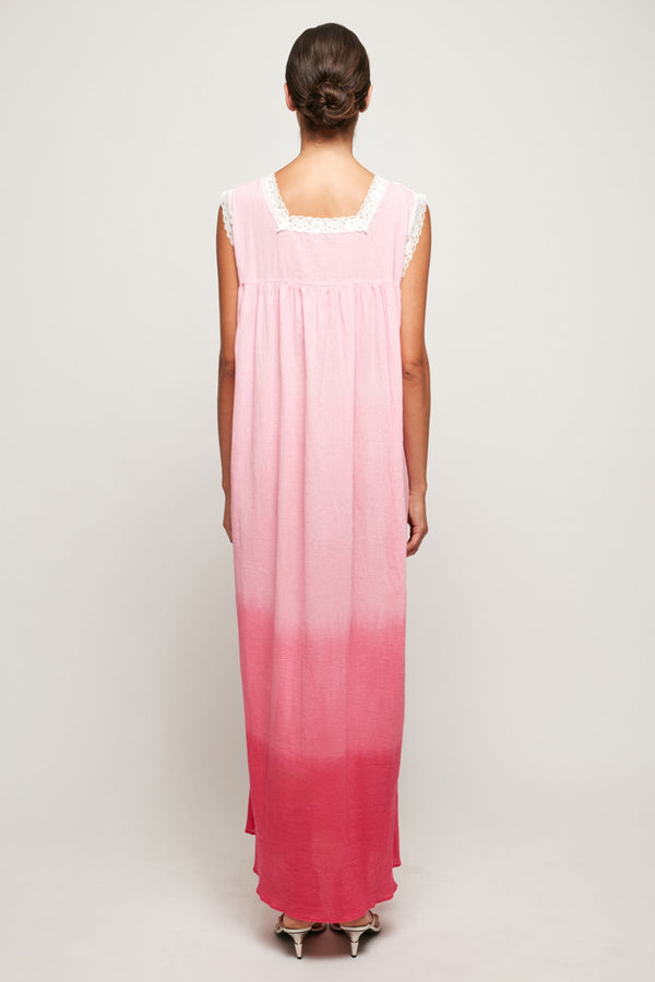 Square Neck Embroidered Midi