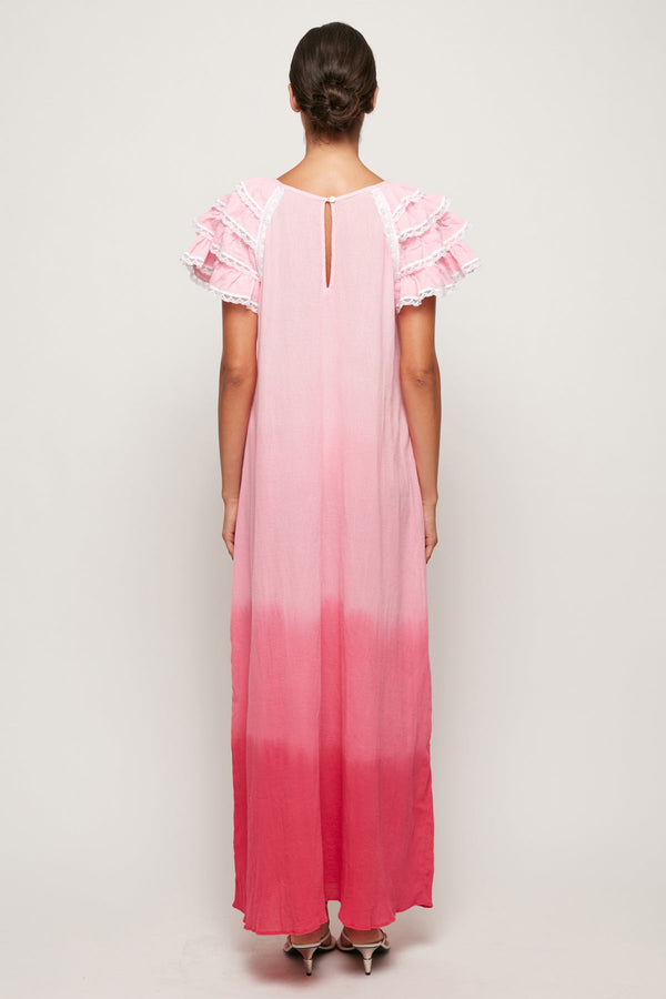Frill Sleeve A-Line Maxi