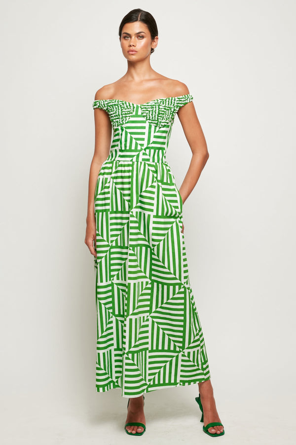 Off Shoulder Bodice Maxi