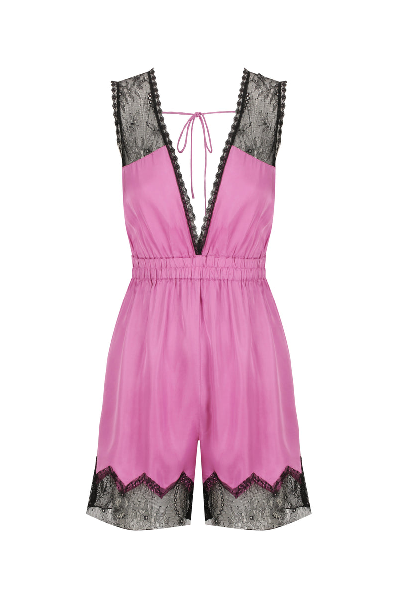 Lace Trim Romper
