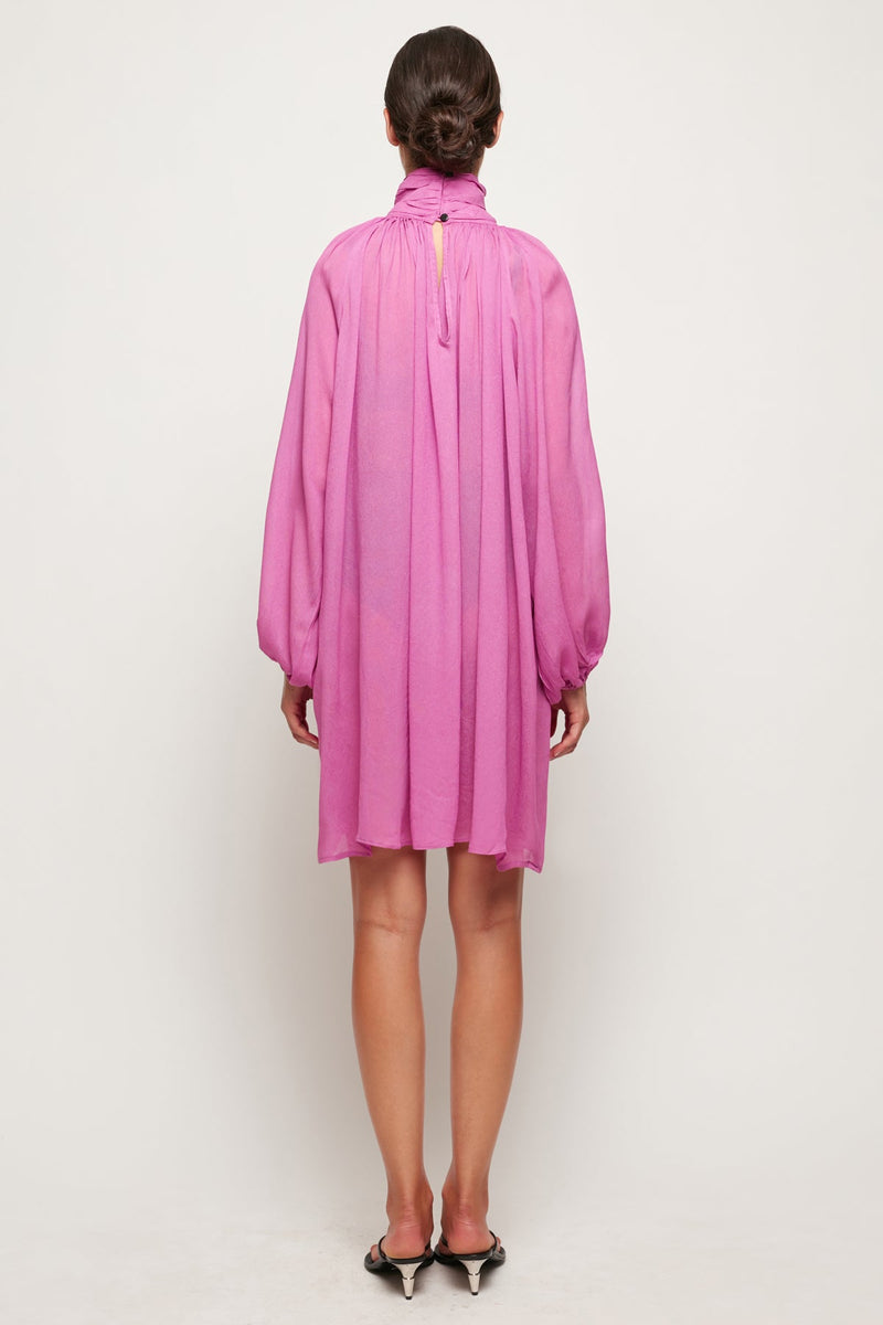 Sheer Balloon Sleeve Mini