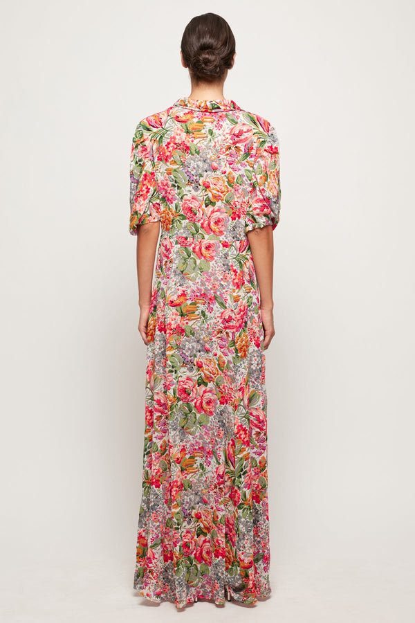 Sheer Button Front Maxi