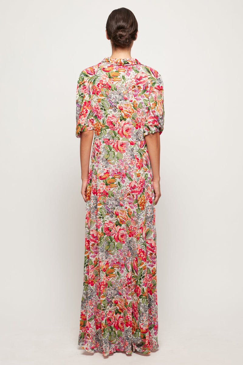 Sheer Button Front Maxi