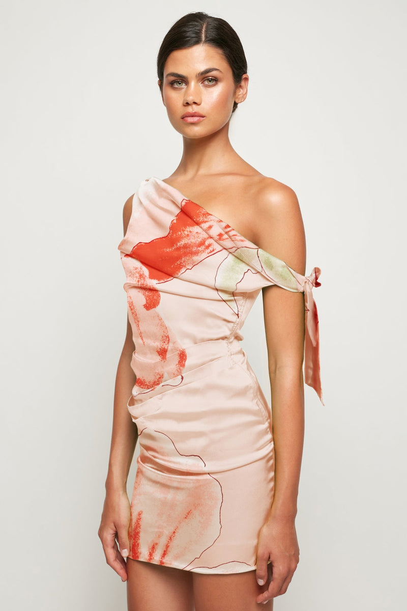 Ruched One Shoulder Mini