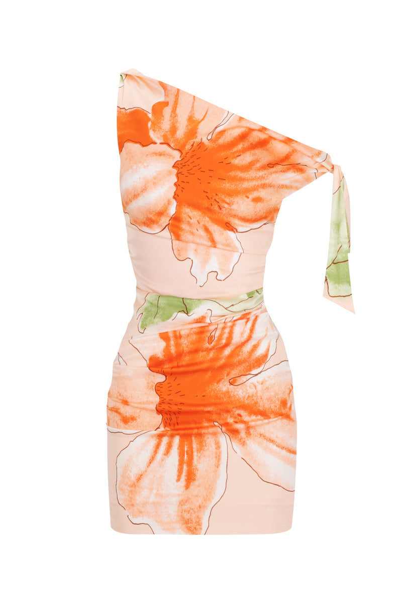 Ruched One Shoulder Mini