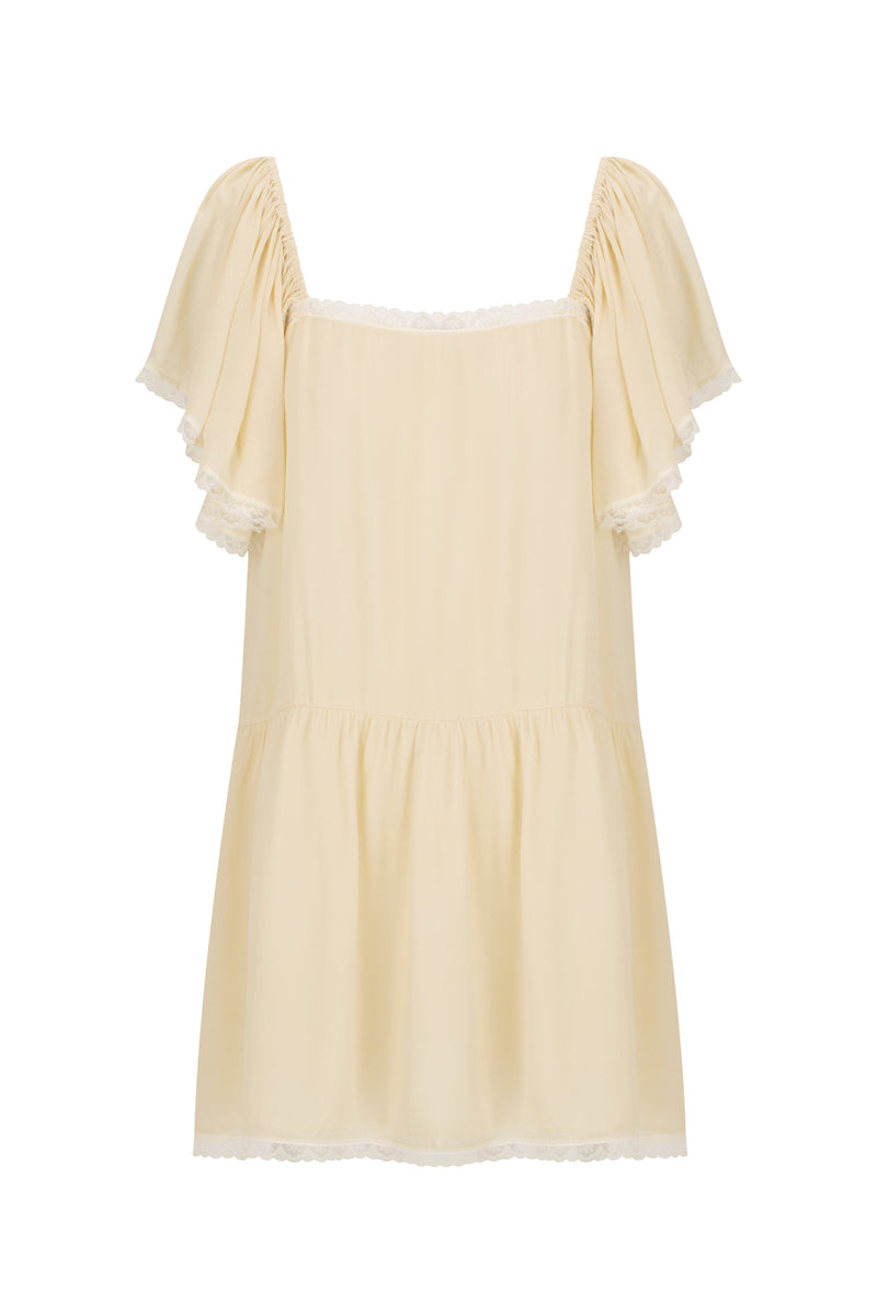 Lace Trim Drop Waist Mini