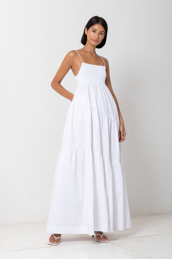 Spaghetti Strap Tiered Maxi