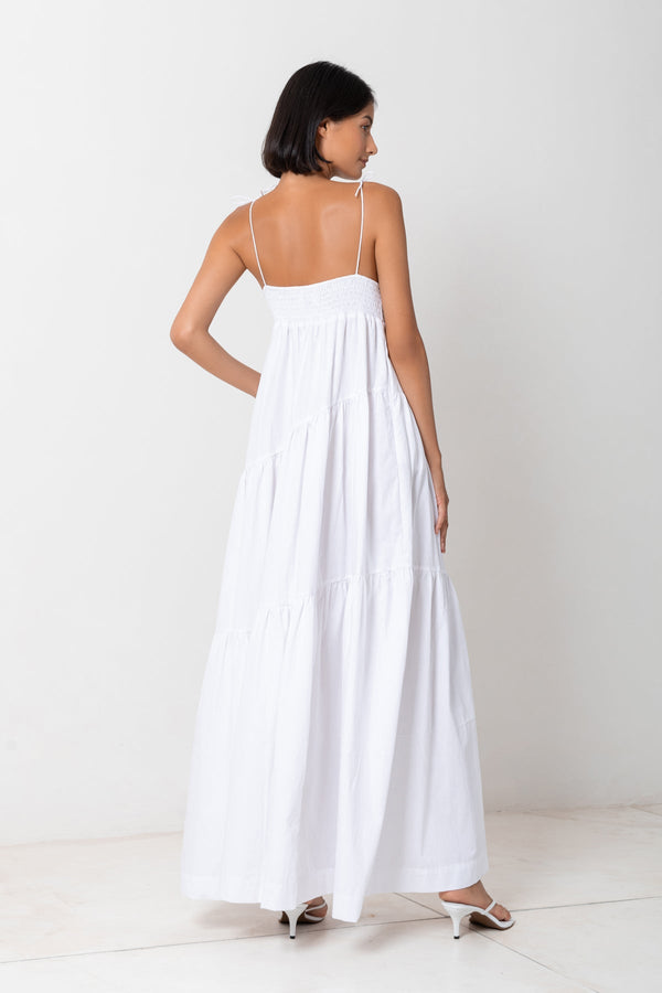 Spaghetti Strap Tiered Maxi