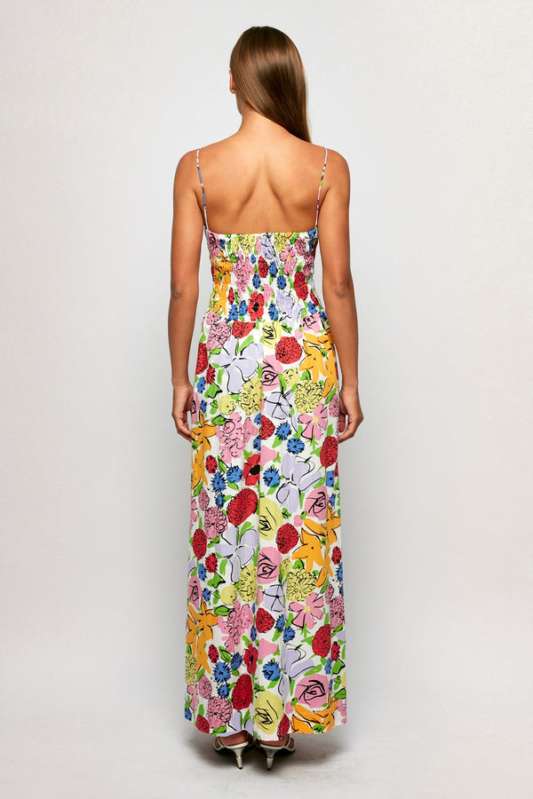 Ruffled Bodice Midi