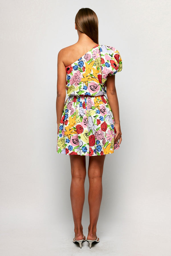 Exaggerated One Shoulder Mini