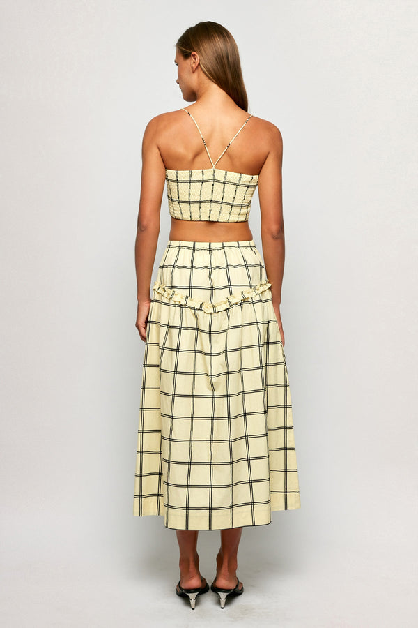 Crop Top | High Waisted Gathered Midi