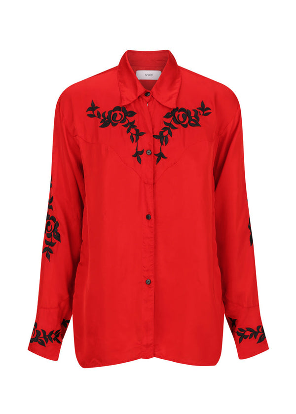 Embroidered Long Sleeve Shirt