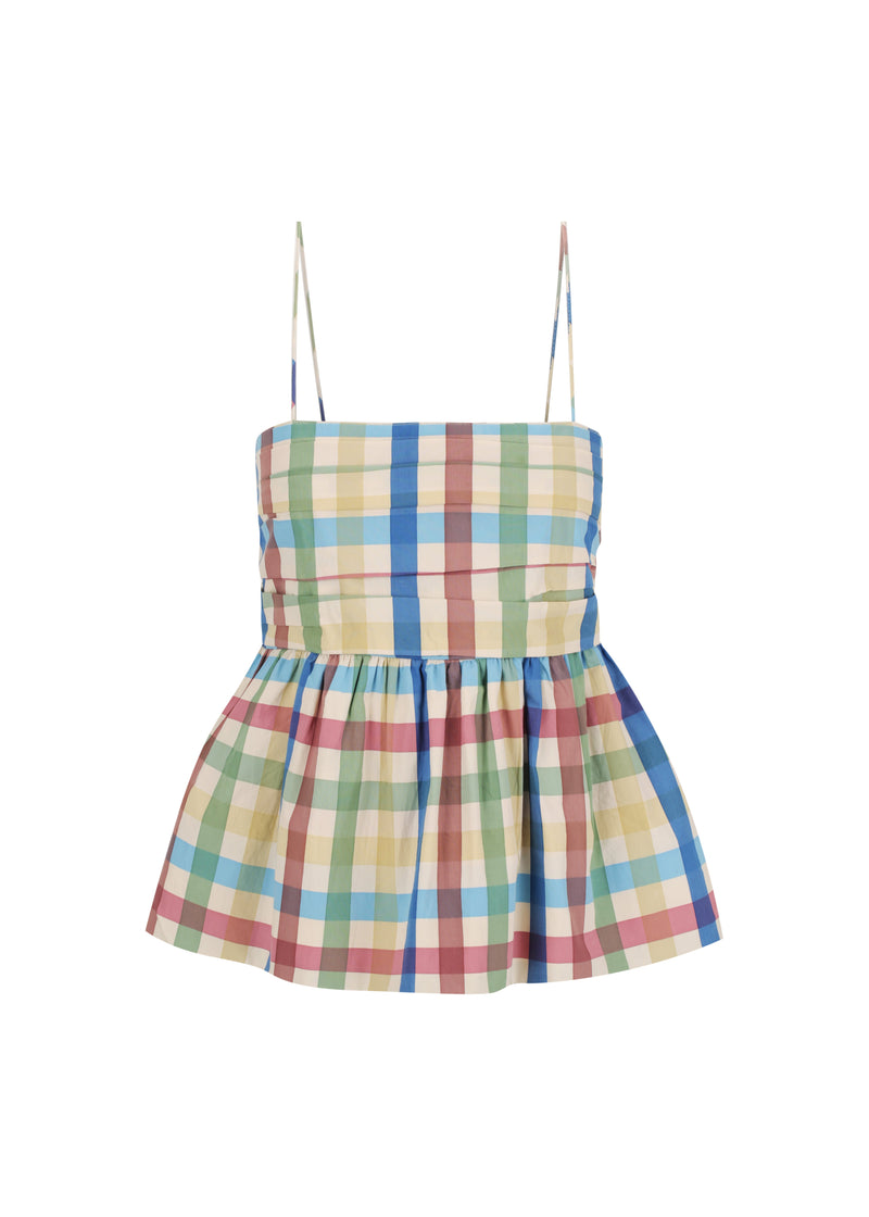 Peplum Cami | Draped Wide-Leg Pant