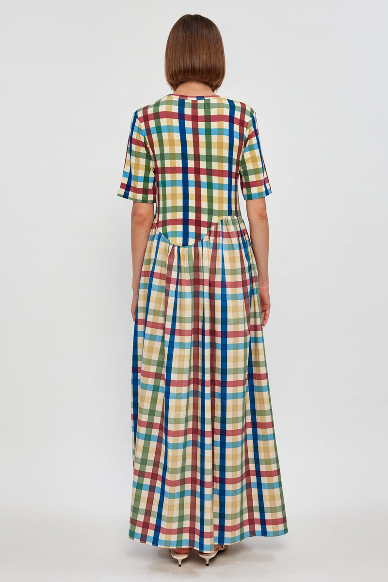 Curved Waist Midi Dress