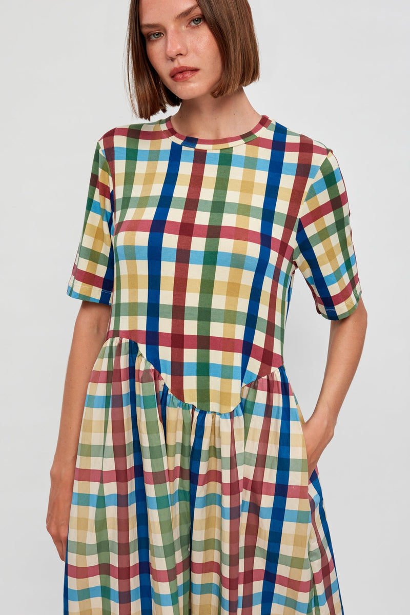 Curved Waist Midi Dress