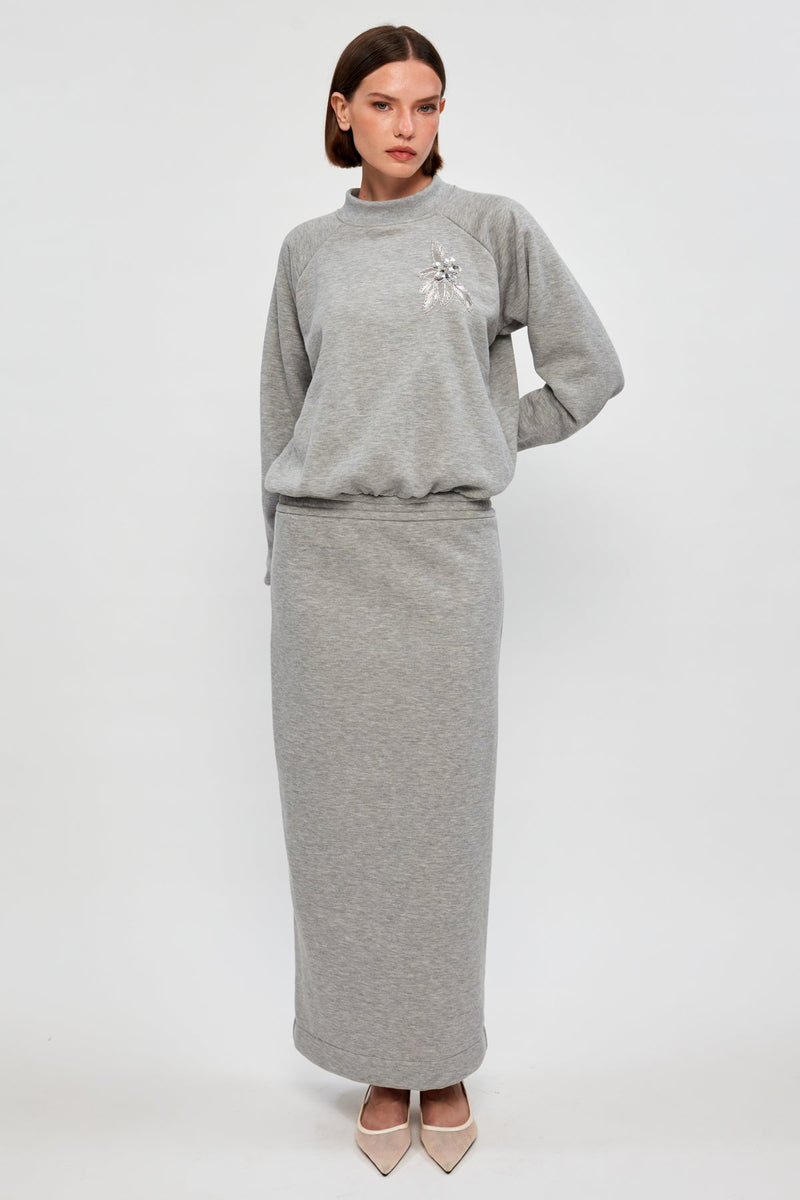 Relaxed Jersey Midi Dress