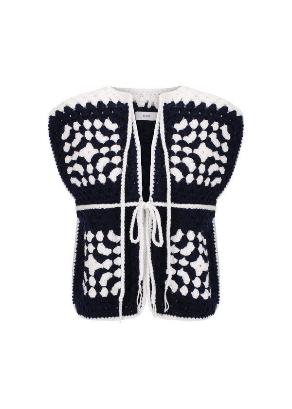 Knitted Crochet Vest