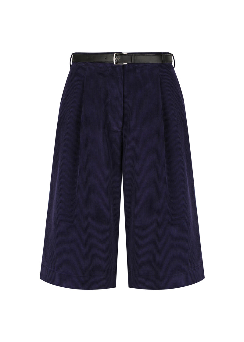 Ribbed Fitted Bodysuit | Corduroy Bermuda Shorts