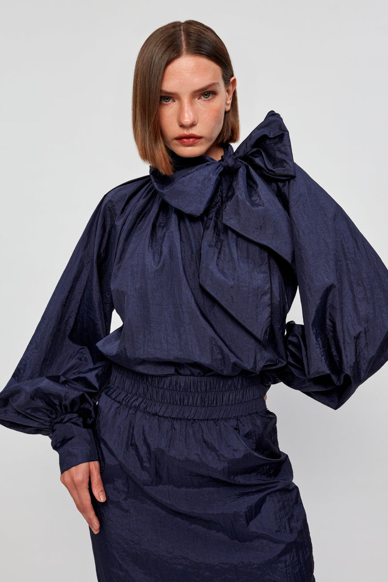 Parachute Bow Blouse | Parachute Pencil Skirt