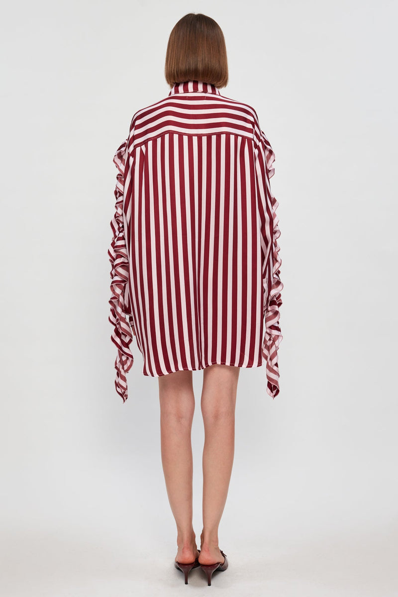 Ruched Sleeve Oversized Shirt