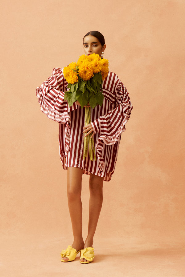 Ruched Sleeve Oversized Shirt