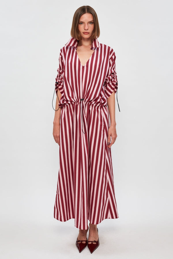 Clinched Waist Midi Dress