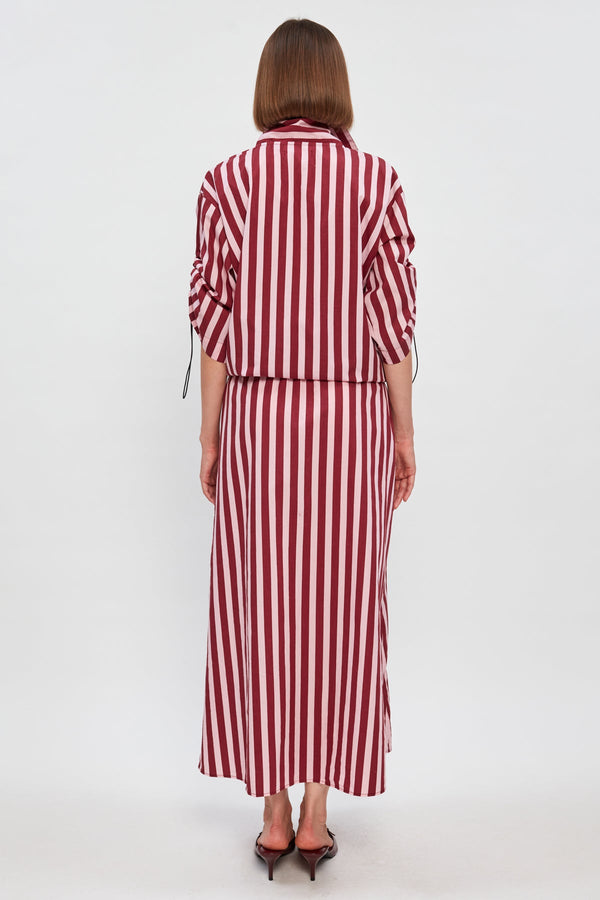 Clinched Waist Midi Dress