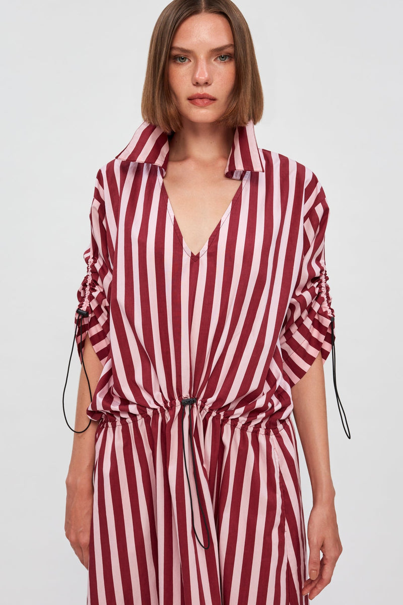 Clinched Waist Midi Dress