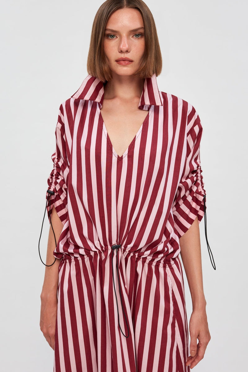 Clinched Waist Midi Dress