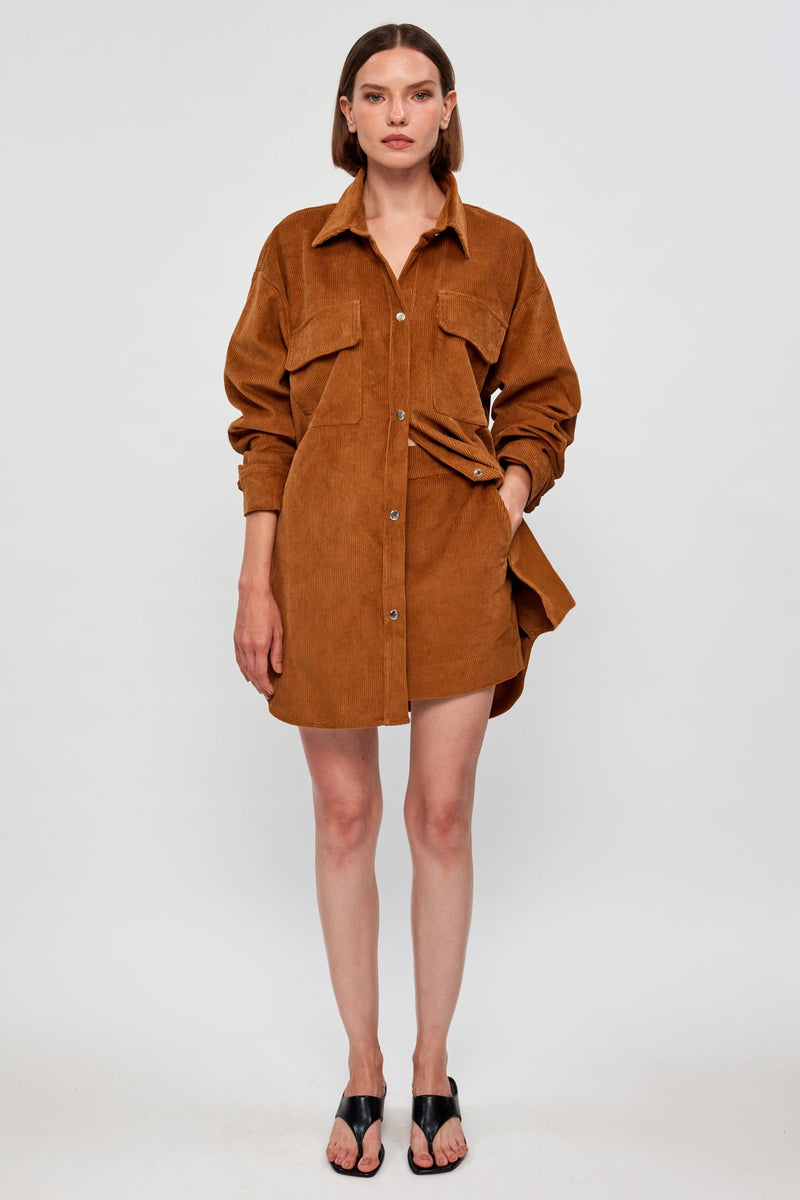 Oversized Corduroy Shirt | Corduroy Mini