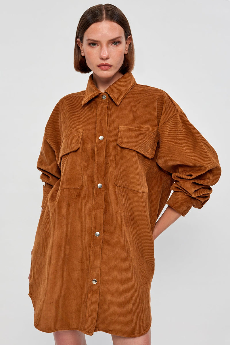 Oversized Corduroy Shirt | Corduroy Mini