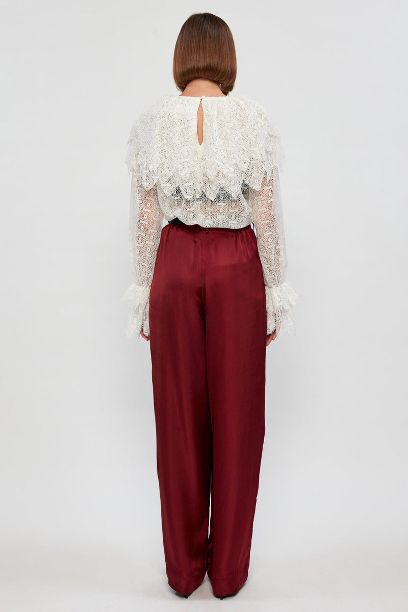 Ripple Edge Blouse | Tailored Trouser