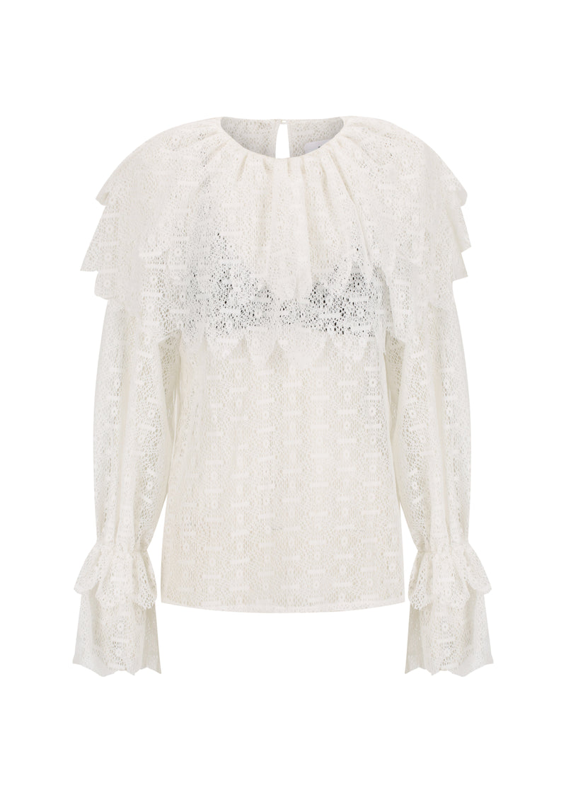 Ripple Edge Blouse | Tailored Trouser