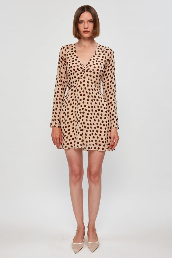 Long Sleeve Twist Front Mini